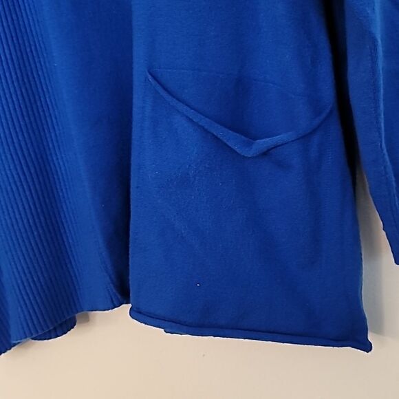 Darkwin Pullover Half Zip Electric Blue Sweater - Picture 3 of 11